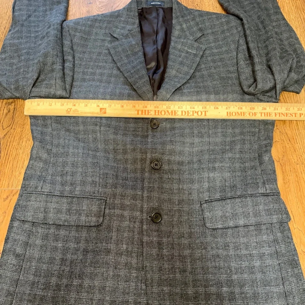 Ralph Ralph Lauren Mens 38R Gray Plaid 100% Wool‎ 3-Button Blazer Sport Coat